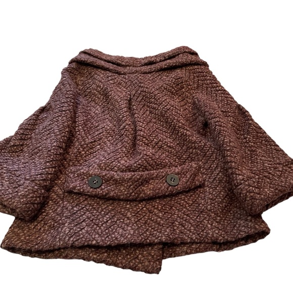 Zara Basic cropped Sweater/jacket-3/4 sleeve-belt on Back-Size Large - Picture 6 of 8